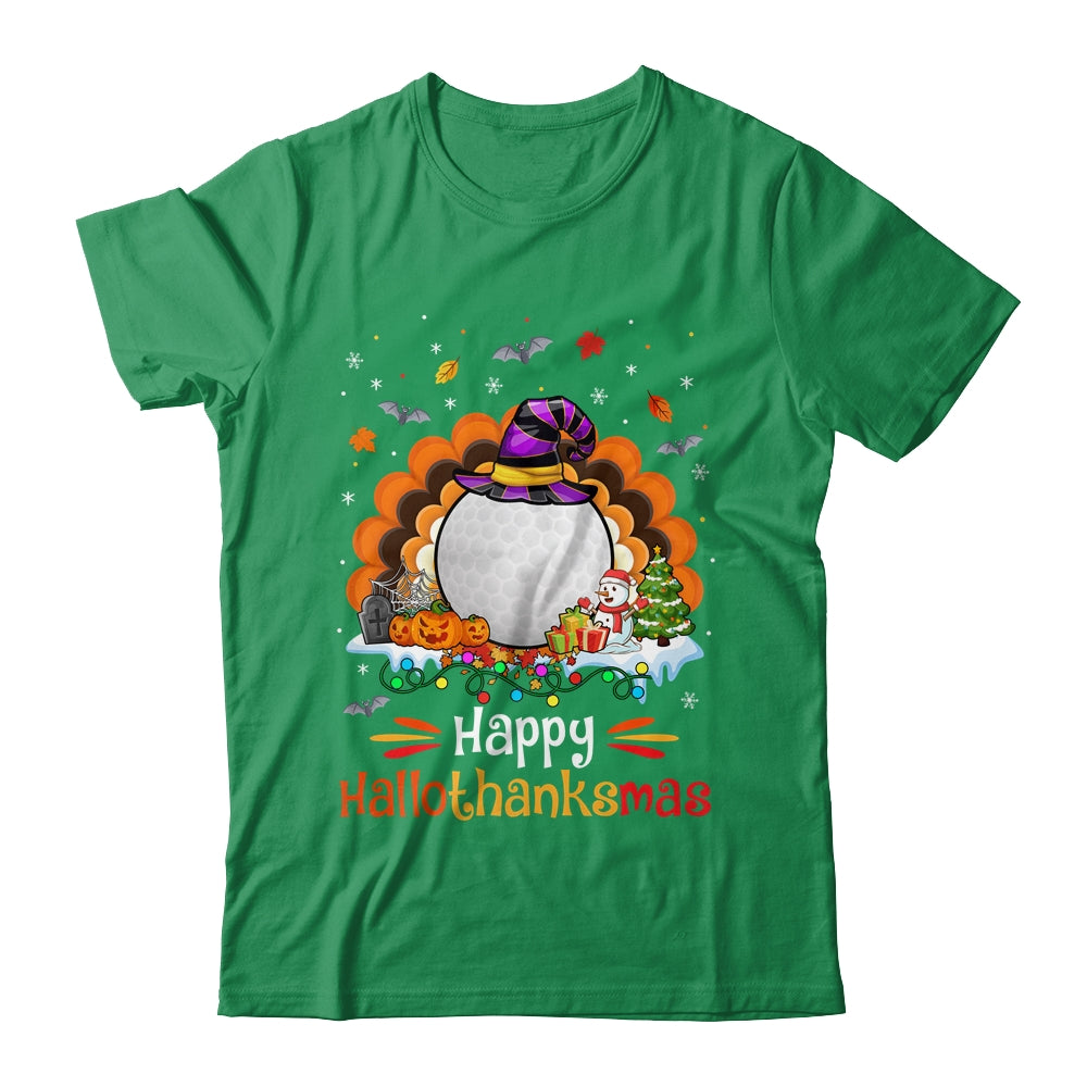 Golf Halloween Christmas Thanksgiving Hallothanksmas Shirt & Sweatshirt | teecentury