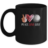 Golf Player Girls Peace Love Golf Women Mug Coffee Mug | Teecentury.com