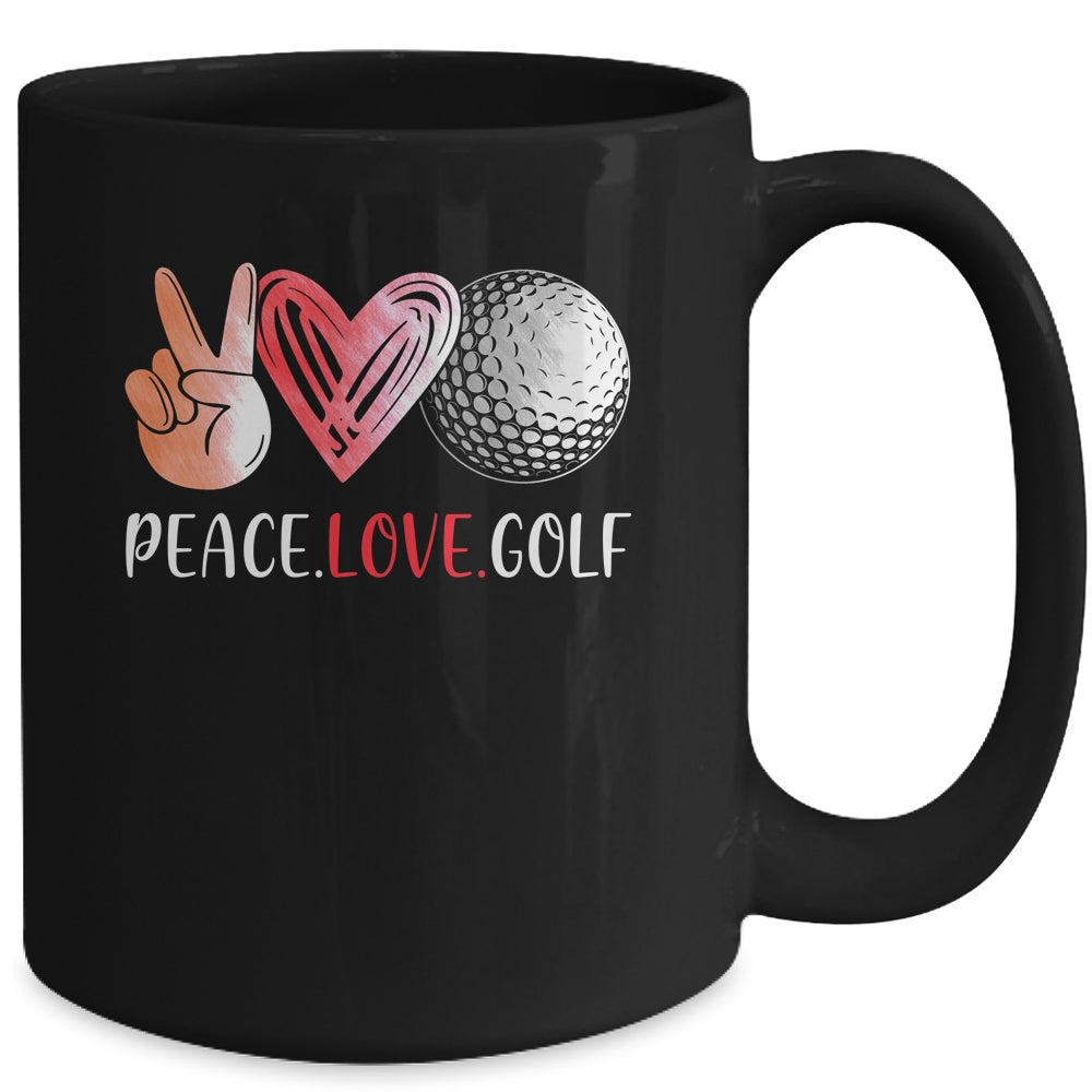 Golf Player Girls Peace Love Golf Women Mug Coffee Mug | Teecentury.com