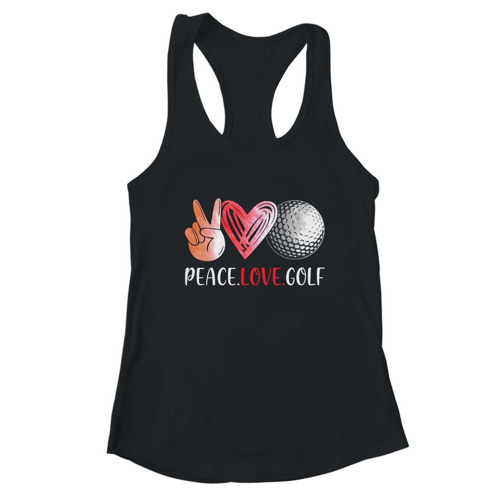 Golf Player Girls Peace Love Golf Women T-Shirt & Tank Top | Teecentury.com