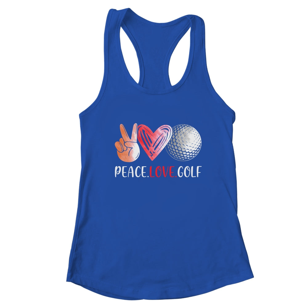 Golf Player Girls Peace Love Golf Women T-Shirt & Tank Top | Teecentury.com