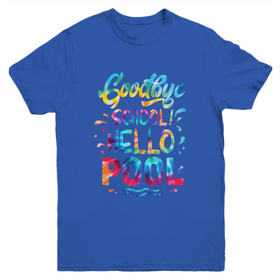 Good Bye School Hello Pool Last Day Of School Summer Tie Dye Youth Youth Shirt | Teecentury.com