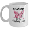 Grandma 1st First Birthday Matching Family Butterfly Floral Mug | teecentury