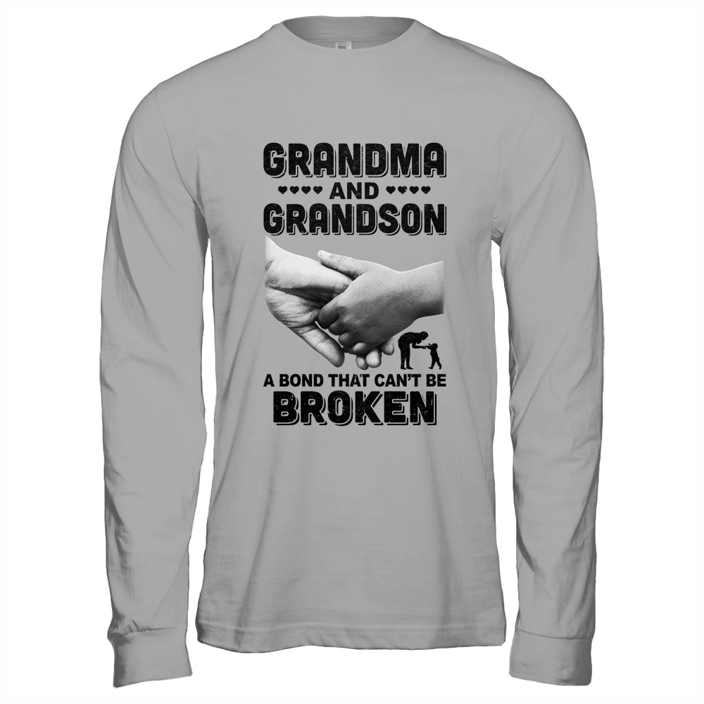 Grandma And Grandson A Bond That Can't Be Broken Gift T-Shirt & Hoodie | Teecentury.com