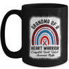 Grandma Of A Warrior CHD Congenital Heart Defect Awareness Month Mug Mug | teecentury