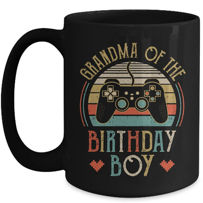 Grandma Of The Birthday Boy Vintage Matching Gamer Birthday Mug Coffee Mug | Teecentury.com