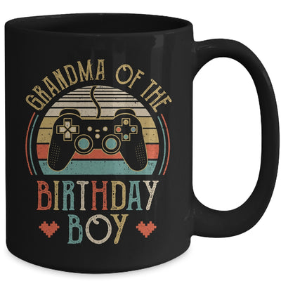 Grandma Of The Birthday Boy Vintage Matching Gamer Birthday Mug Coffee Mug | Teecentury.com