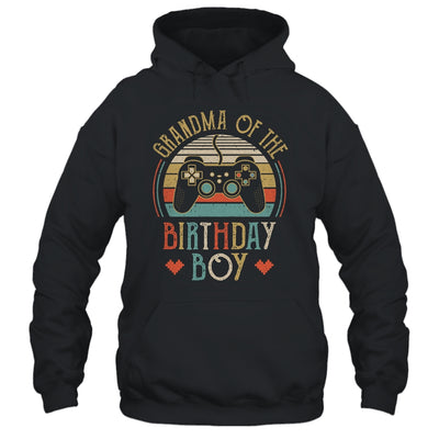 Grandma Of The Birthday Boy Vintage Matching Gamer Birthday T-Shirt & Hoodie | Teecentury.com