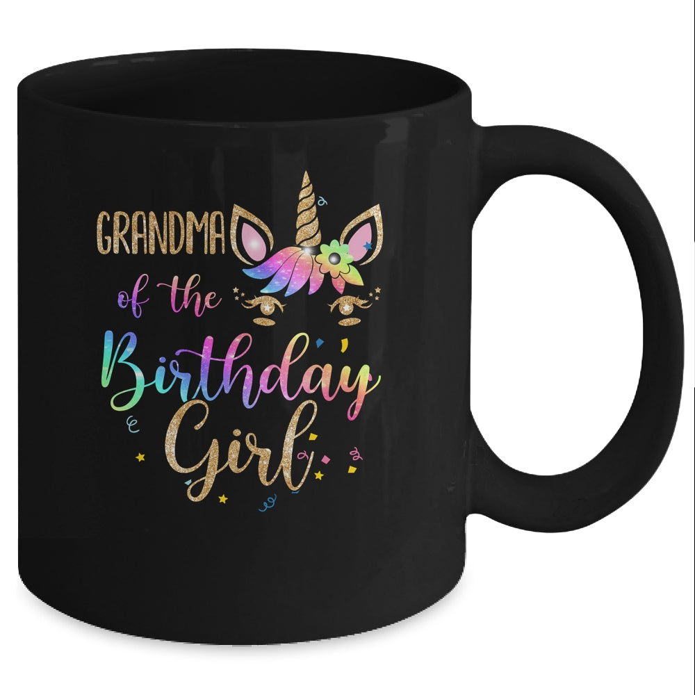 Grandma Of The Birthday Girl Granddaughter Unicorn Birthday Mug Coffee Mug | Teecentury.com