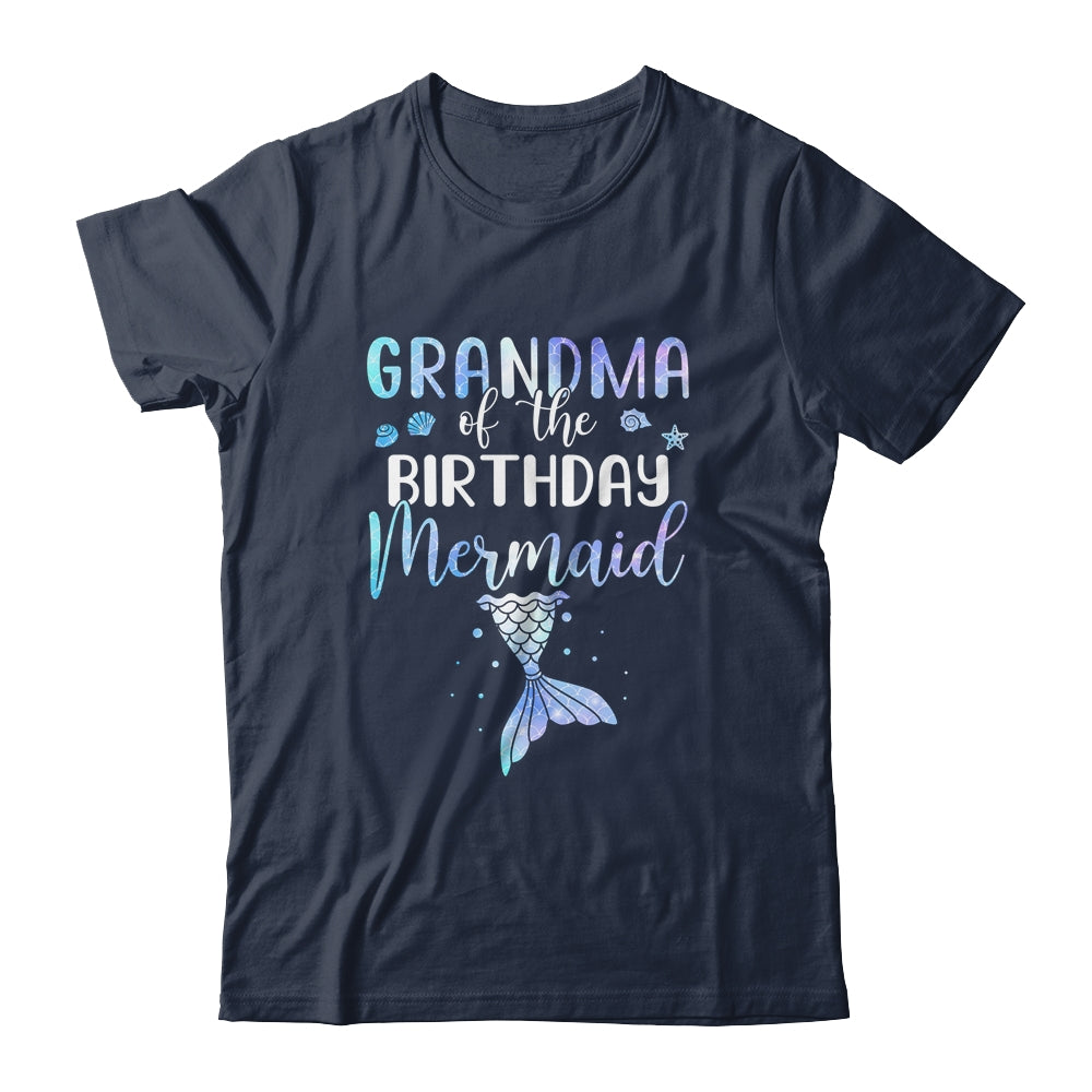 Grandma Of The Birthday Mermaid Matching Family T-Shirt & Hoodie | Teecentury.com