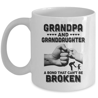 Grandpa And Granddaughter A Bond That Can't Be Broken Gift Mug Coffee Mug | Teecentury.com