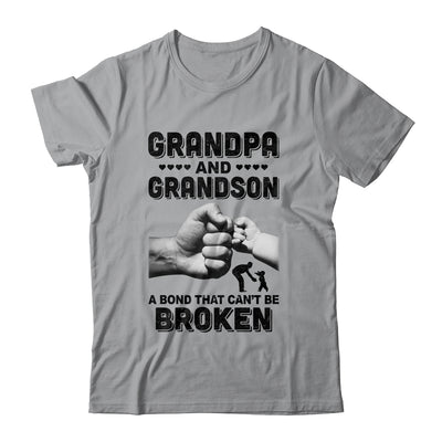 Grandpa And Grandson A Bond That Can't Be Broken Gift T-Shirt & Hoodie | Teecentury.com