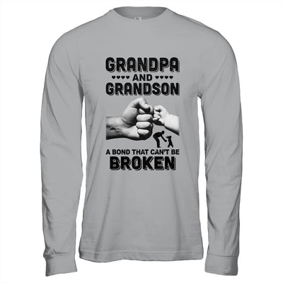 Grandpa And Grandson A Bond That Can't Be Broken Gift T-Shirt & Hoodie | Teecentury.com