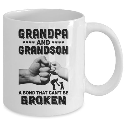 Grandpa And Grandson A Bond That Can't Be Broken Gift Mug Coffee Mug | Teecentury.com