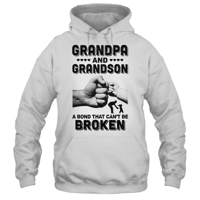 Grandpa And Grandson A Bond That Can't Be Broken Gift T-Shirt & Hoodie | Teecentury.com