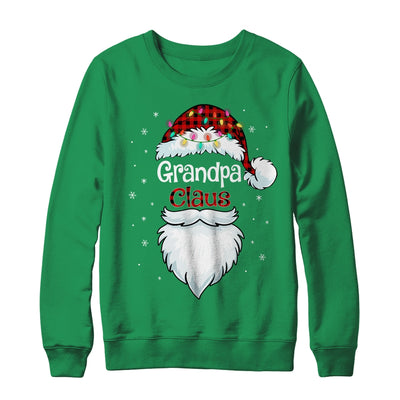 Grandpa Claus Beard Red Plaid Christmas Pajamas Xmas T-Shirt & Sweatshirt | Teecentury.com