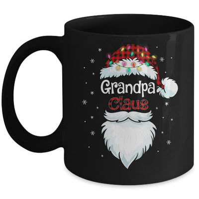 Grandpa Claus Beard Red Plaid Christmas Pajamas Xmas Mug Coffee Mug | Teecentury.com