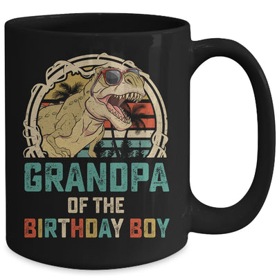 Grandpa Dinosaur Of The Birthday Boy Matching Family Mug | teecentury