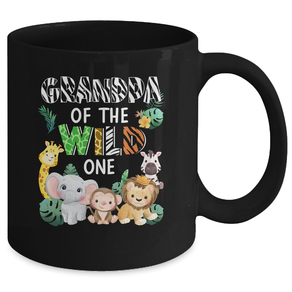 Grandpa Of The Wild One Zoo Theme Birthday Safari Animal Mug | teecentury