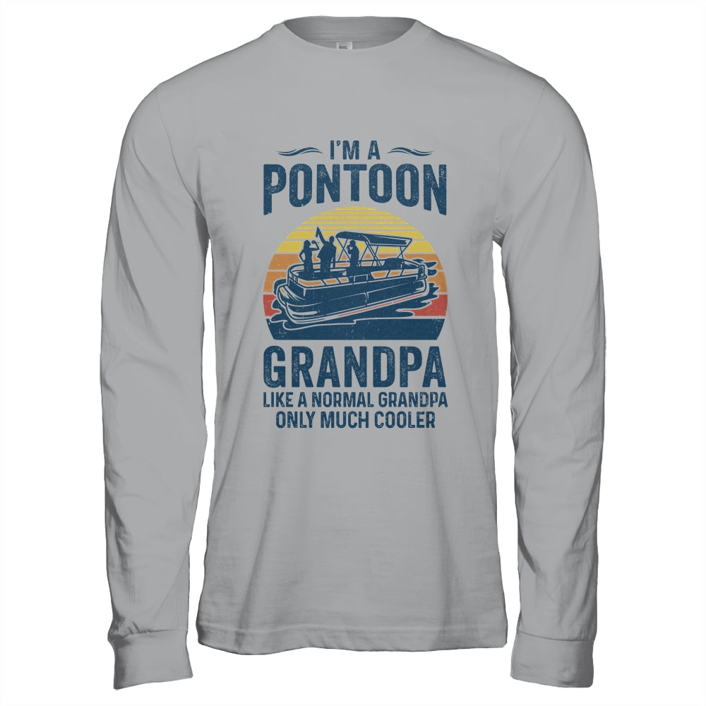 Grandpa Pontoon Captain Funny Boating Boat Lake Fathers Day T-Shirt & Hoodie | Teecentury.com