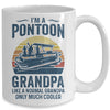 Grandpa Pontoon Captain Funny Boating Boat Lake Fathers Day Mug Coffee Mug | Teecentury.com