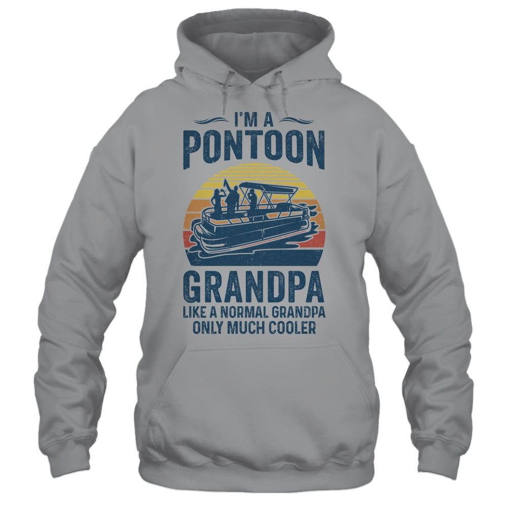 Grandpa Pontoon Captain Funny Boating Boat Lake Fathers Day T-Shirt & Hoodie | Teecentury.com