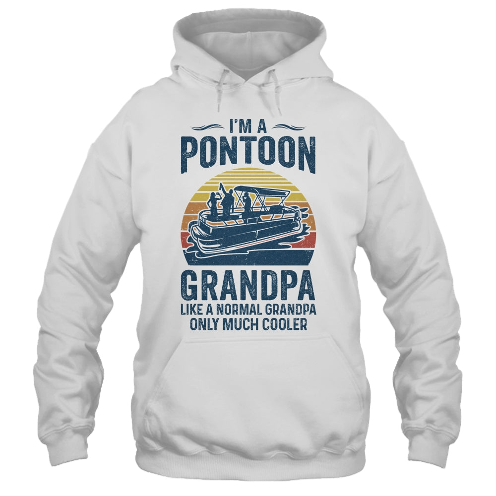 Grandpa Pontoon Captain Funny Boating Boat Lake Fathers Day T-Shirt & Hoodie | Teecentury.com