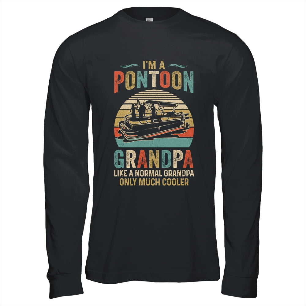 Grandpa Pontoon Captain Funny Lake Boat Boating Lake Fathers Day T-Shirt & Hoodie | Teecentury.com