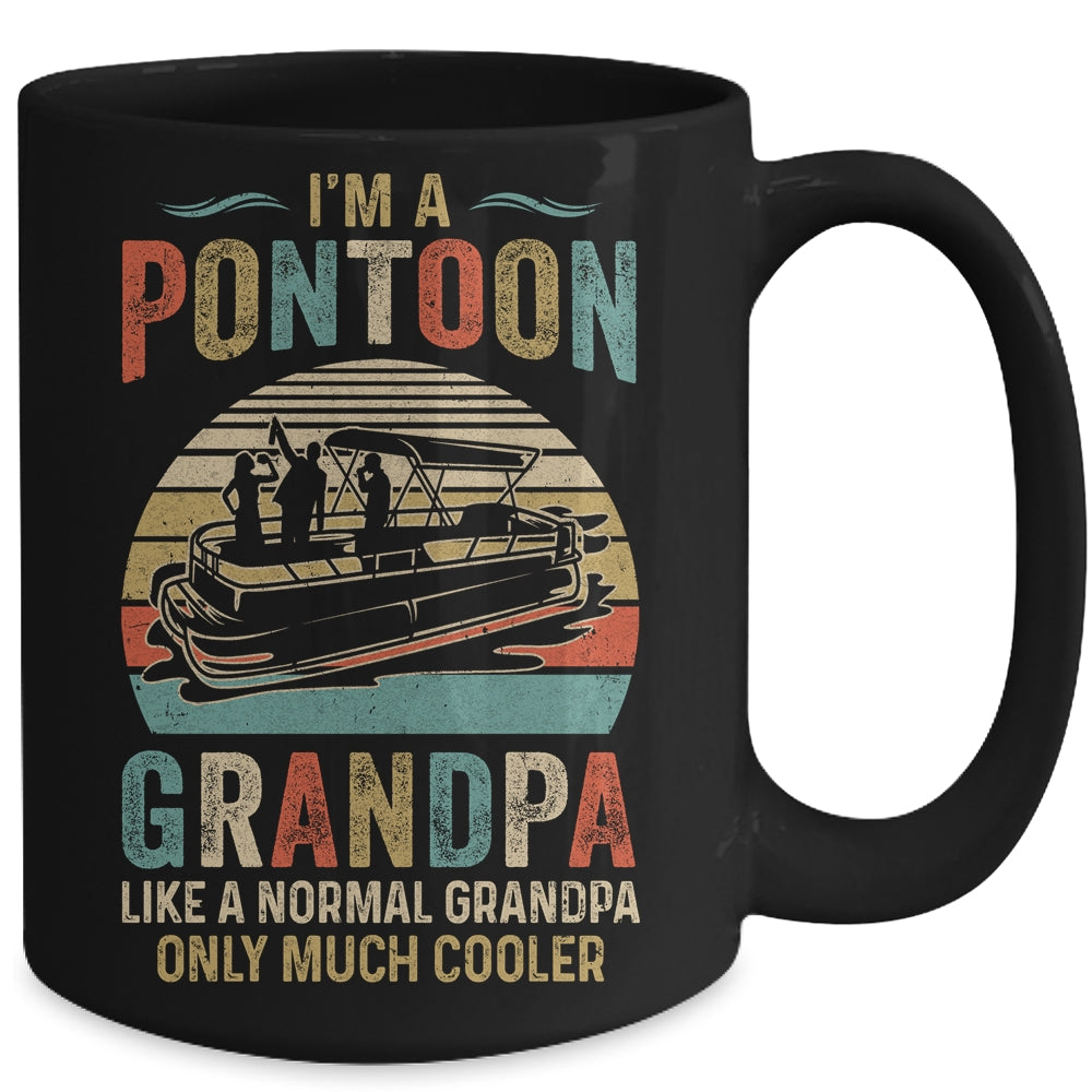 Grandpa Pontoon Captain Funny Lake Boat Boating Lake Fathers Day Mug Coffee Mug | Teecentury.com