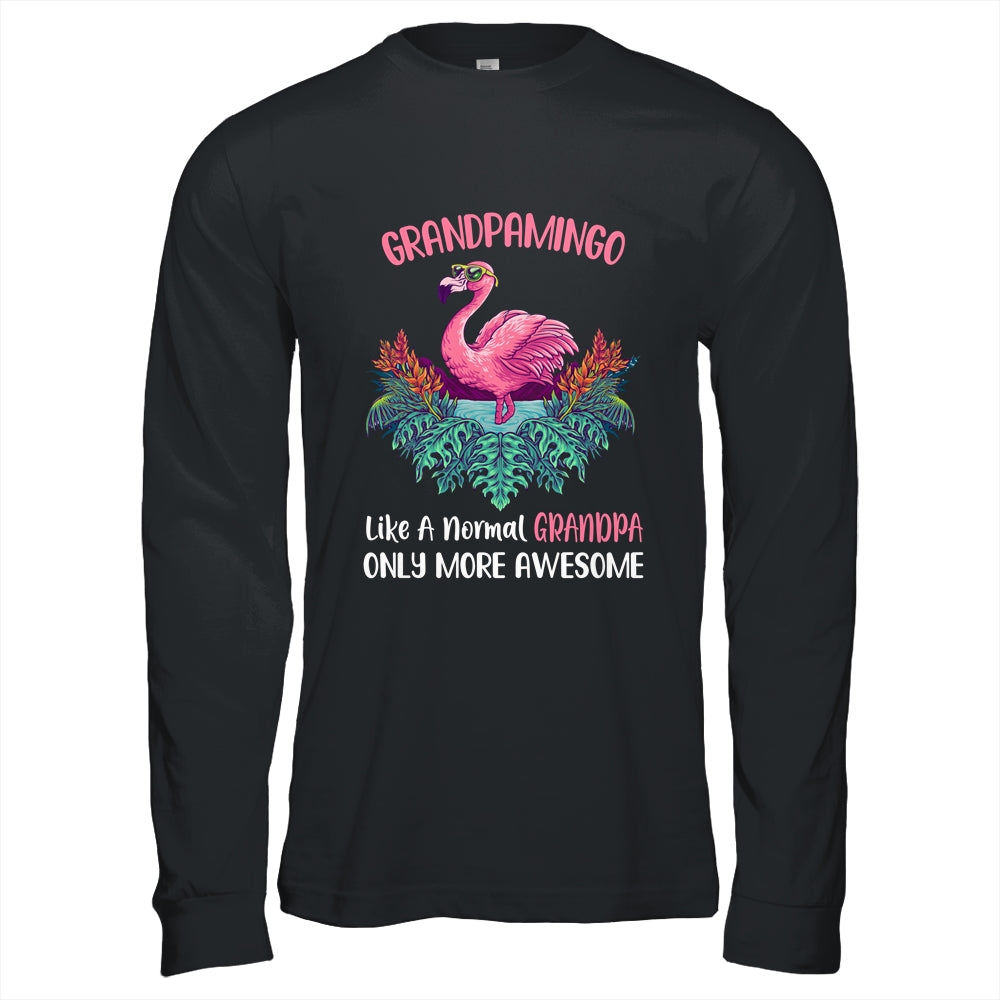 Grandpamingo Like An Grandpa Only Awesome Floral Flamingo Gift T-Shirt & Hoodie | Teecentury.com