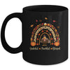 Grateful Thankful Blessed Rainbow Gobble Turkey Thanksgiving Mug Coffee Mug | Teecentury.com