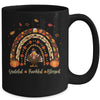 Grateful Thankful Blessed Rainbow Gobble Turkey Thanksgiving Mug Coffee Mug | Teecentury.com
