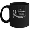 Gray Butterfly I'm A Survivor Brain Cancer Awareness Mug Coffee Mug | Teecentury.com