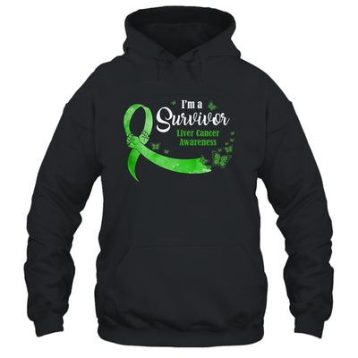 Green Butterfly I'm A Survivor Liver Cancer Awareness T-Shirt & Hoodie | Teecentury.com