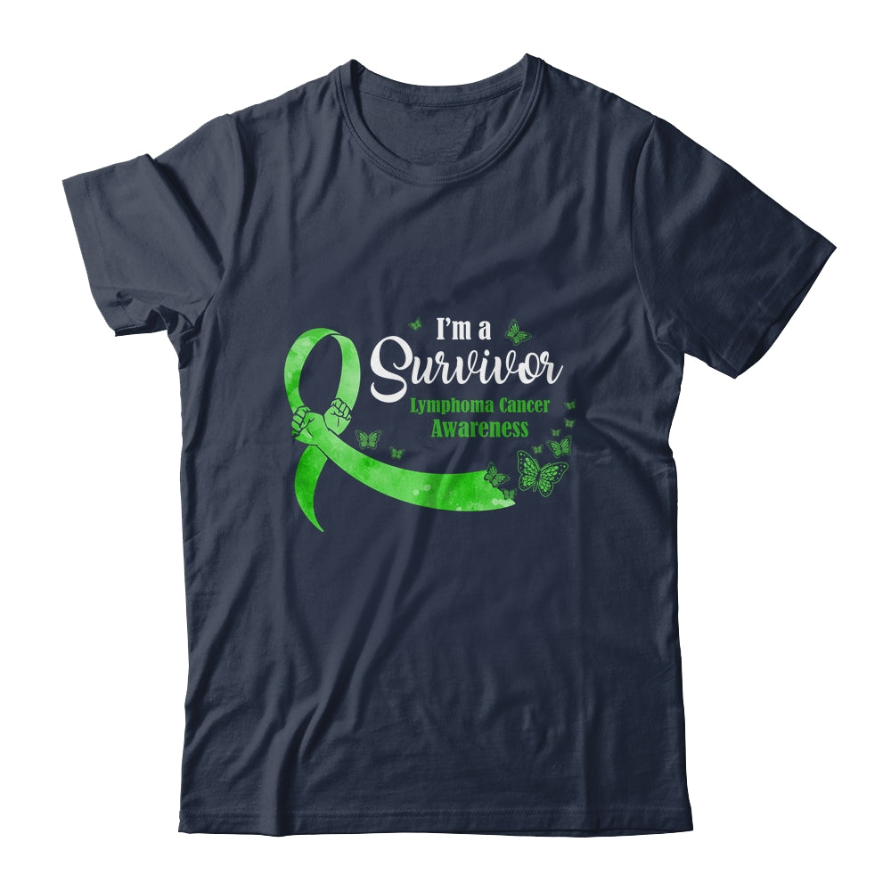 Green Butterfly I'm A Survivor Lymphoma Cancer Awareness T-Shirt & Hoodie | Teecentury.com