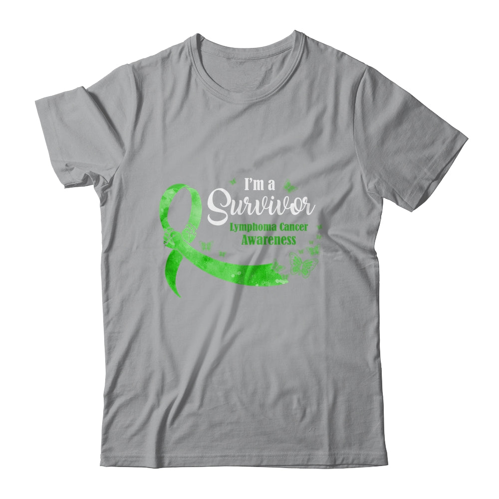 Green Butterfly I'm A Survivor Lymphoma Cancer Awareness T-Shirt & Hoodie | Teecentury.com