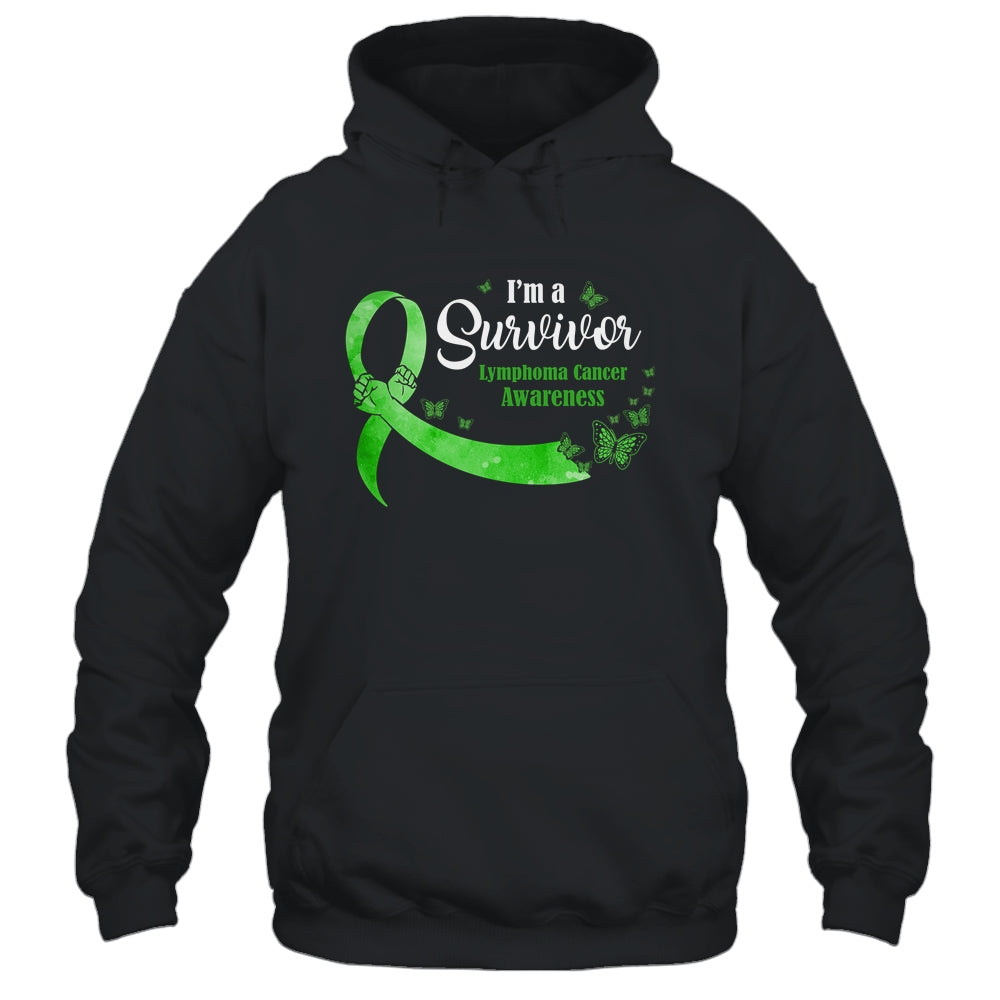 Green Butterfly I'm A Survivor Lymphoma Cancer Awareness T-Shirt & Hoodie | Teecentury.com