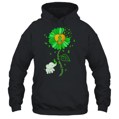 Green Sunflower Elephant Spread Mental Health Awareness Shirt & Tank Top | teecentury