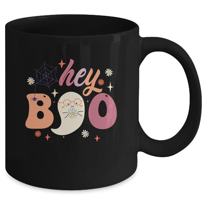 Groovy Ghost Halloween Hey Boo Trendy Halloween Mug | teecentury