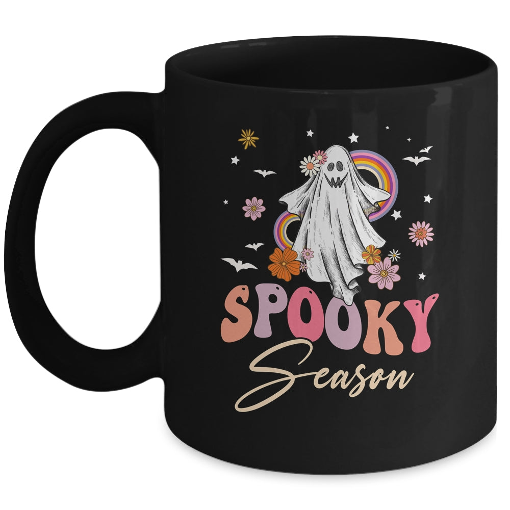 Groovy Ghost Spooky Season Funny Retro Halloween Costume Mug | teecentury