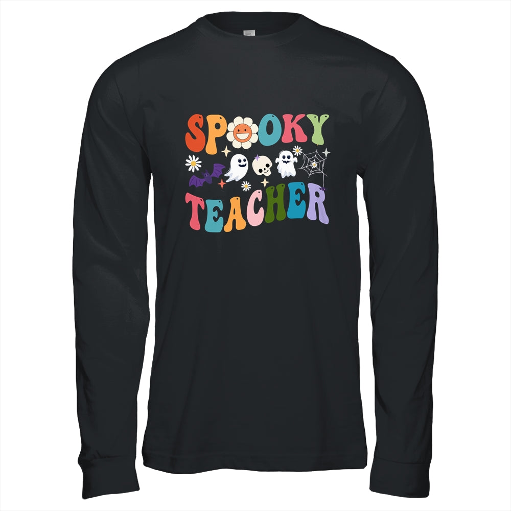 Groovy Halloween Spooky Teacher Trick Or Teach Teacher Life Shirt & Hoodie | teecentury