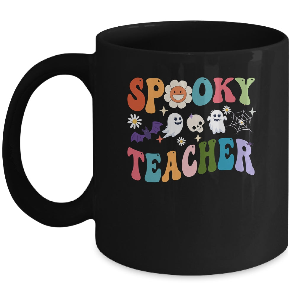 Groovy Halloween Spooky Teacher Trick Or Teach Teacher Life Mug | teecentury