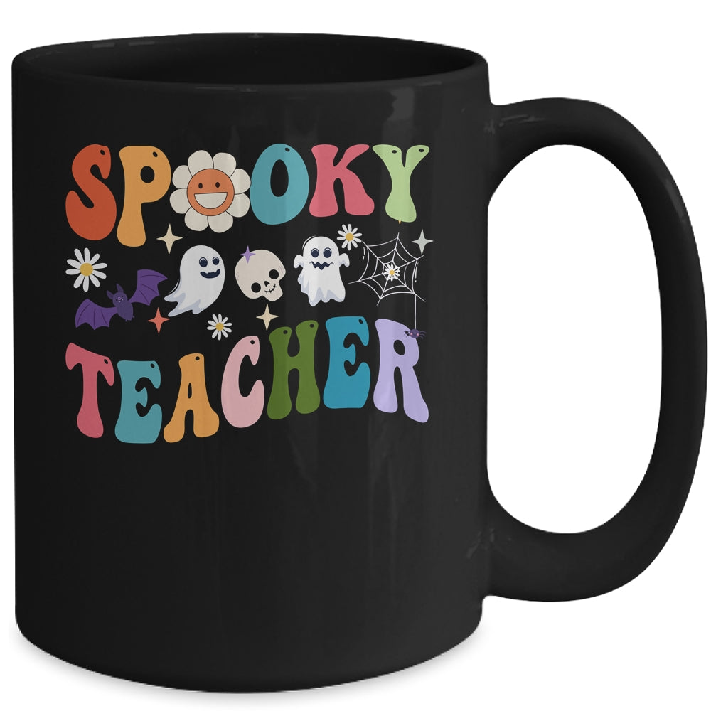 Groovy Halloween Spooky Teacher Trick Or Teach Teacher Life Mug | teecentury