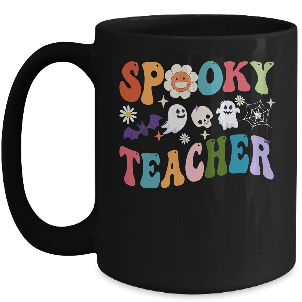 Groovy Halloween Spooky Teacher Trick Or Teach Teacher Life Mug | teecentury