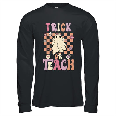 Groovy Halloween Teacher Floral Ghost Trick Or Teach Cute Shirt & Hoodie | teecentury