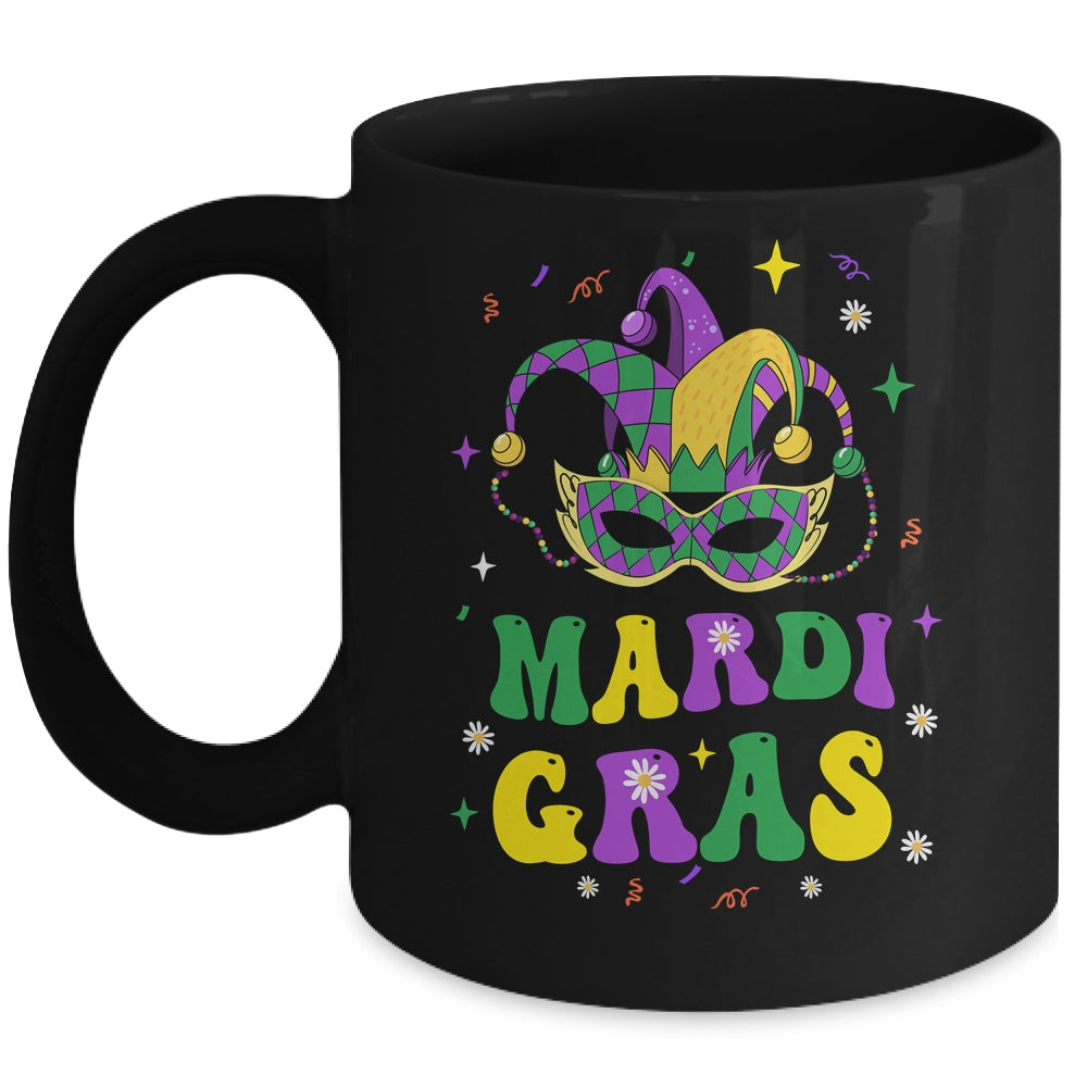 Groovy Mardi Gras Party Festival Kids Men Women Outfit Mug | teecentury