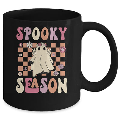 Groovy Retro Halloween Spooky Teacher Trick Or Teach Teacher Mug | teecentury