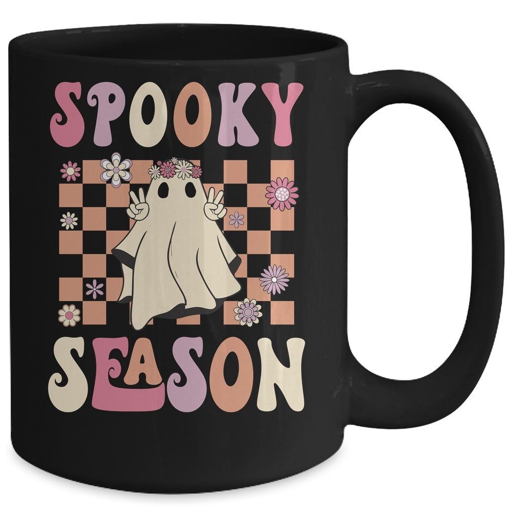 Groovy Retro Halloween Spooky Teacher Trick Or Teach Teacher Mug | teecentury
