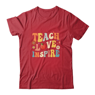 Groovy Retro Teach Love Inspire Back To School Shirt & Hoodie | teecentury