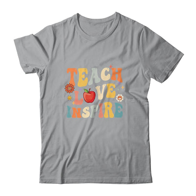 Groovy Retro Teach Love Inspire Back To School Shirt & Hoodie | teecentury
